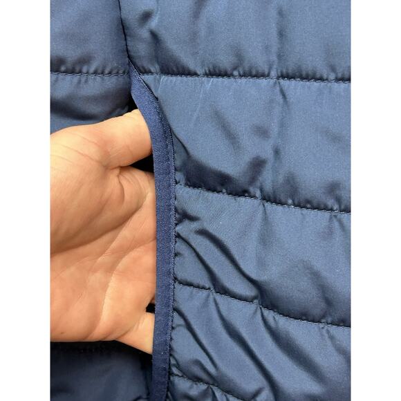 Chaps‎ Puffer Vest Mens Large Tall Blue Full Zip Casual Quilted Packable Pockets - Picture 8 of 9